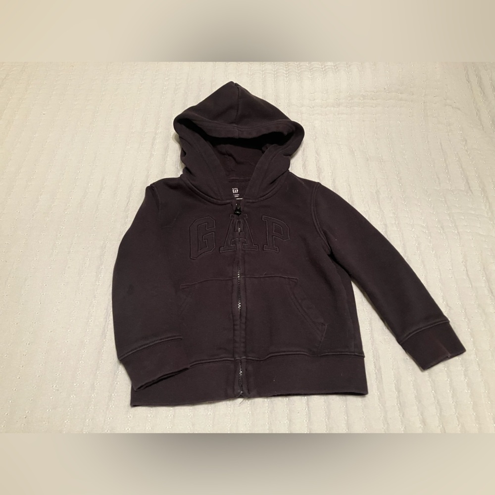 GAP Kids Black zip-up Hoodie 3T